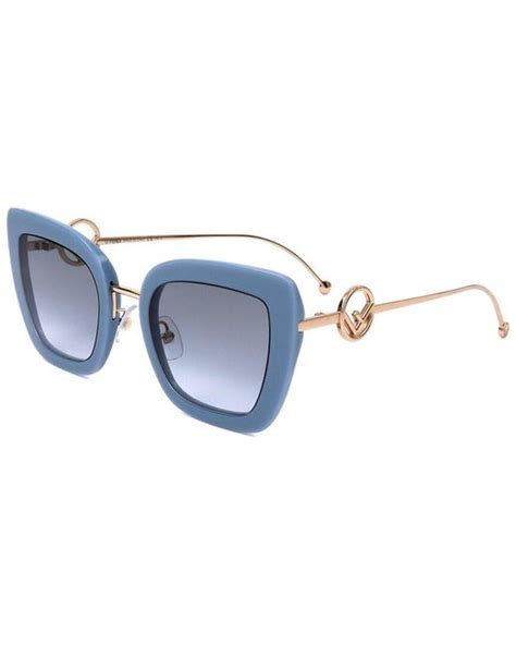 Fendi FF0408/S PJPGB 51mm Oversized Square Sunglasses 